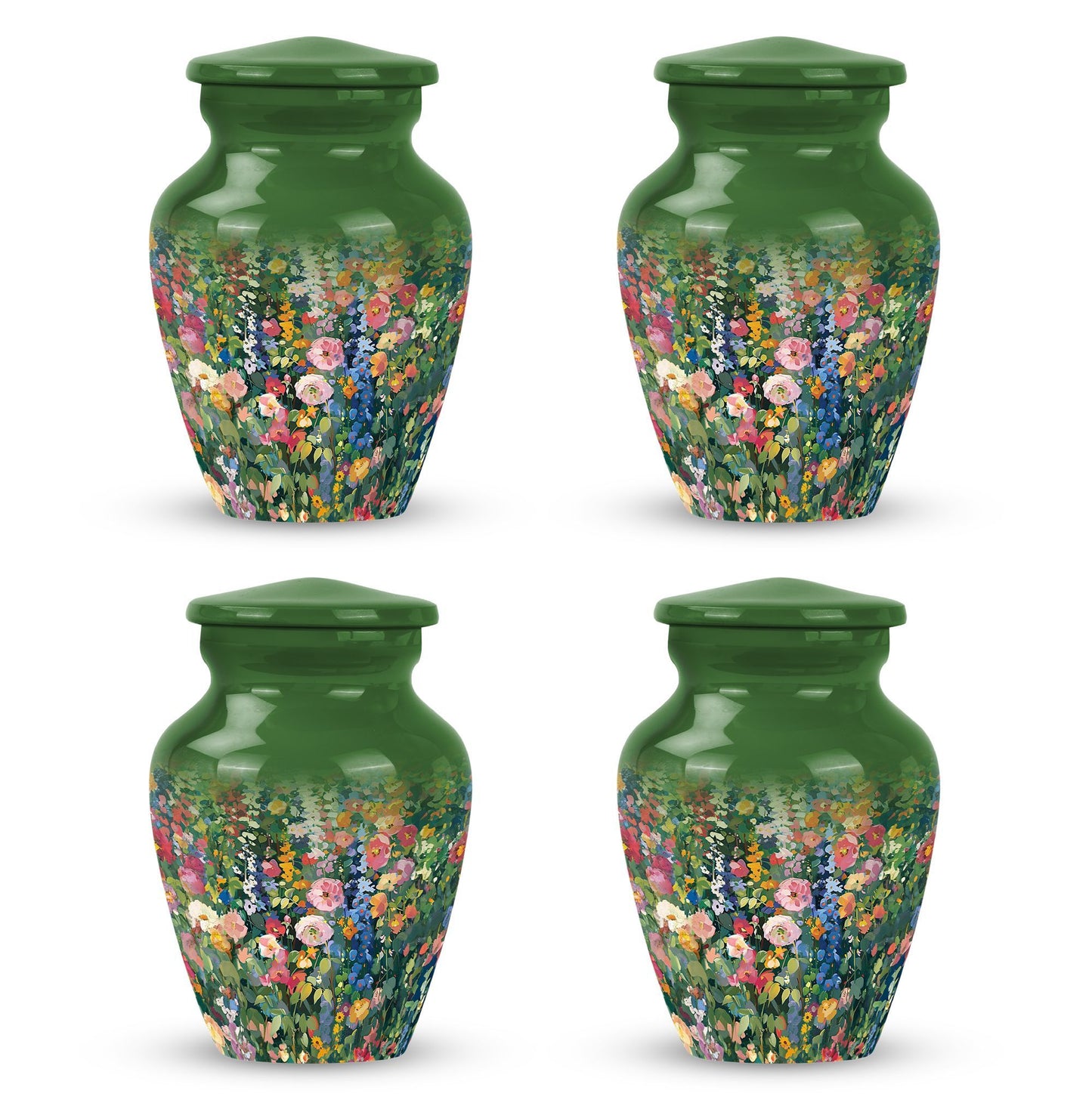 Flowers Urn, large cremation urn for memorial burial