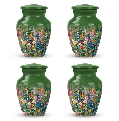 Flowers Urn, large cremation urn for memorial burial