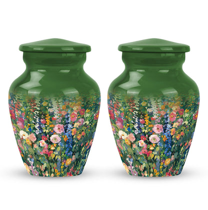 Flowers Urn, large cremation urn for memorial burial