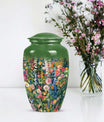 Flowers Urn, large cremation urn for memorial burial