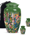 Flowers Urn, large cremation urn for memorial burial