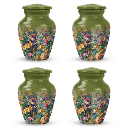 10 inch FLOWERS cremation urn in classic design