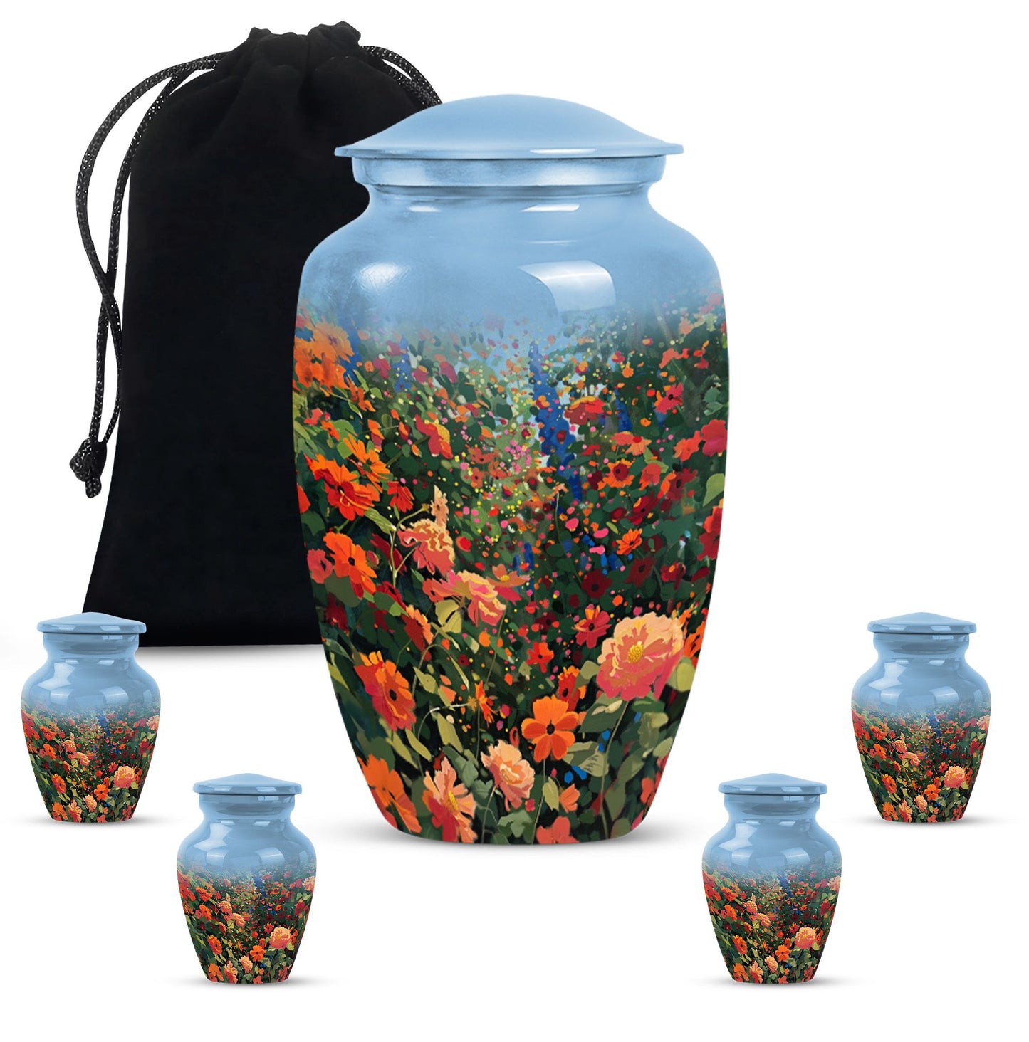  FLOWERS urn, funeral urn 