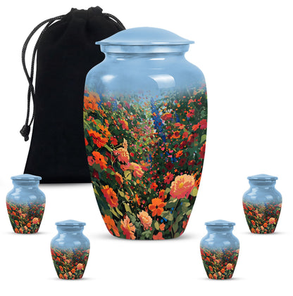  FLOWERS urn, funeral urn 