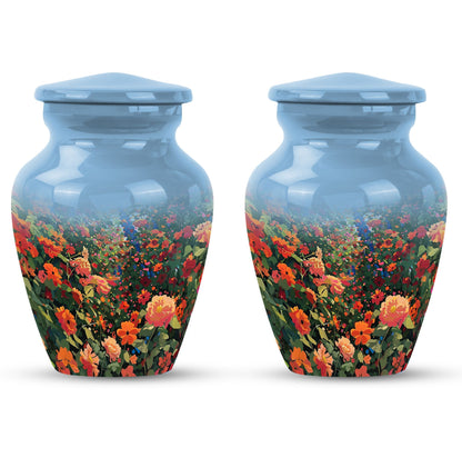  FLOWERS urn, funeral urn 