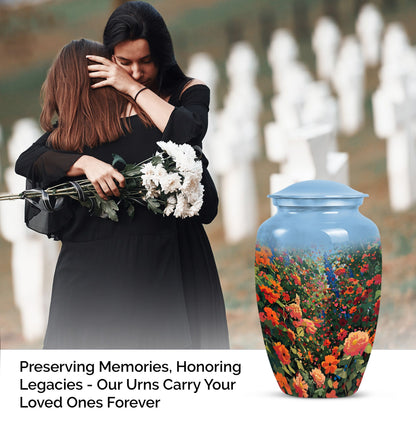  FLOWERS urn, funeral urn 