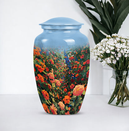  FLOWERS urn, funeral urn 