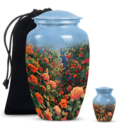  FLOWERS urn, funeral urn 