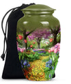 Flowers Urn, cremation urn for male ashes