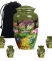 Flowers Urn, cremation urn for male ashes