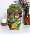 Flowers Urn, cremation urn for male ashes