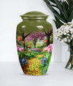 Flowers Urn, cremation urn for male ashes