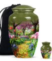 Flowers Urn, cremation urn for male ashes