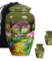 Flowers Urn, cremation urn for male ashes