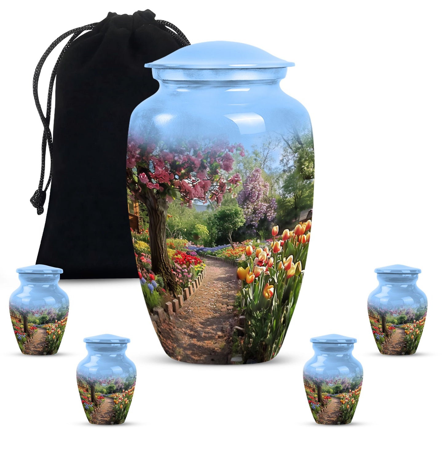 flowers urn for funeral - Keepsake urn For Ashes