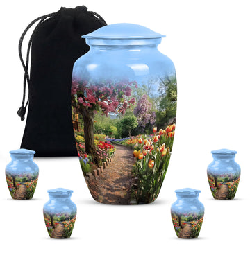 Large Urn with 4 Small Urn