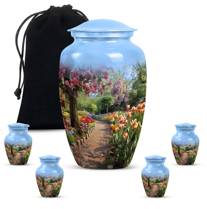 flowers urn for funeral - Keepsake urn For Ashes