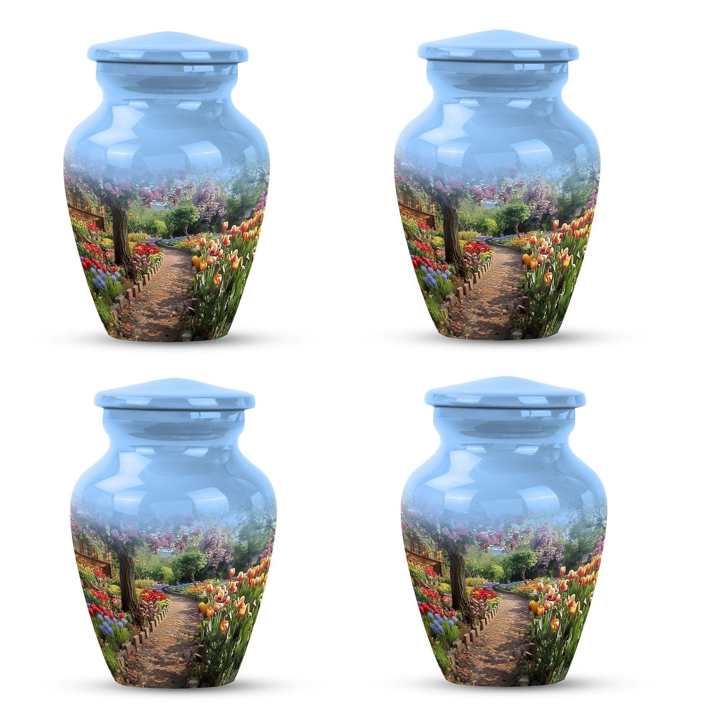 flowers urn for funeral - Keepsake urn For Ashes
