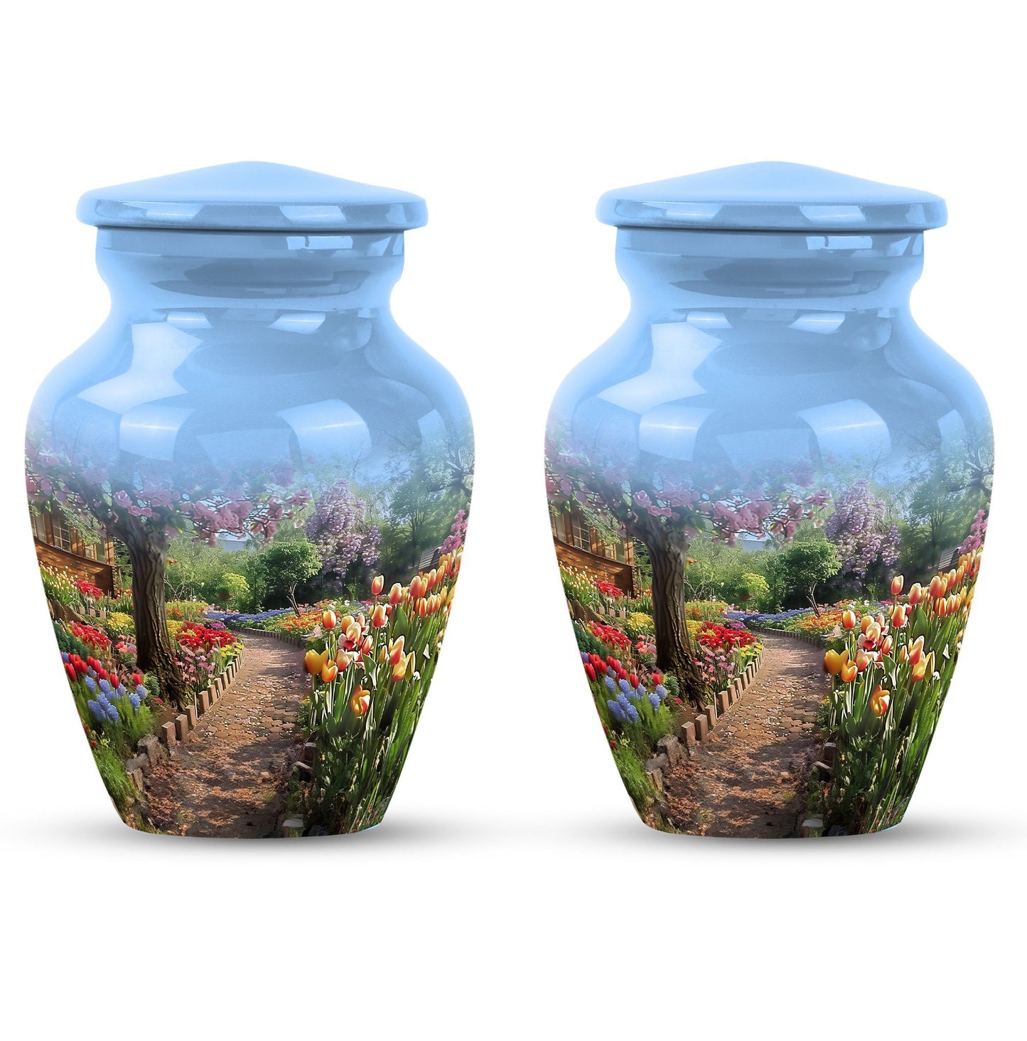 flowers urn for funeral - Keepsake urn For Ashes