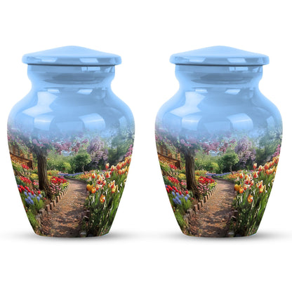 flowers urn for funeral - Keepsake urn For Ashes