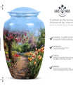 flowers urn for funeral - Keepsake urn For Ashes