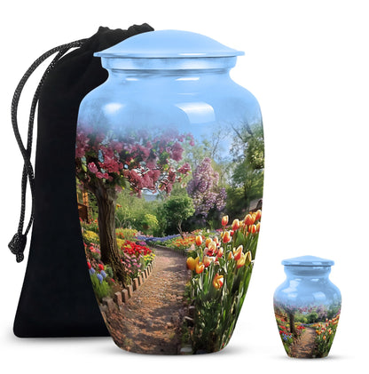 flowers urn for funeral - Keepsake urn For Ashes