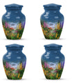 FLOWERS Urn, Classic memorial urn for women ashes