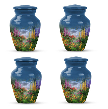 FLOWERS Urn, Classic memorial urn for women ashes