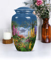 FLOWERS Urn, Classic memorial urn for women ashes