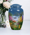 FLOWERS Urn, Classic memorial urn for women ashes