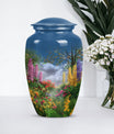 FLOWERS Urn, Classic memorial urn for women ashes