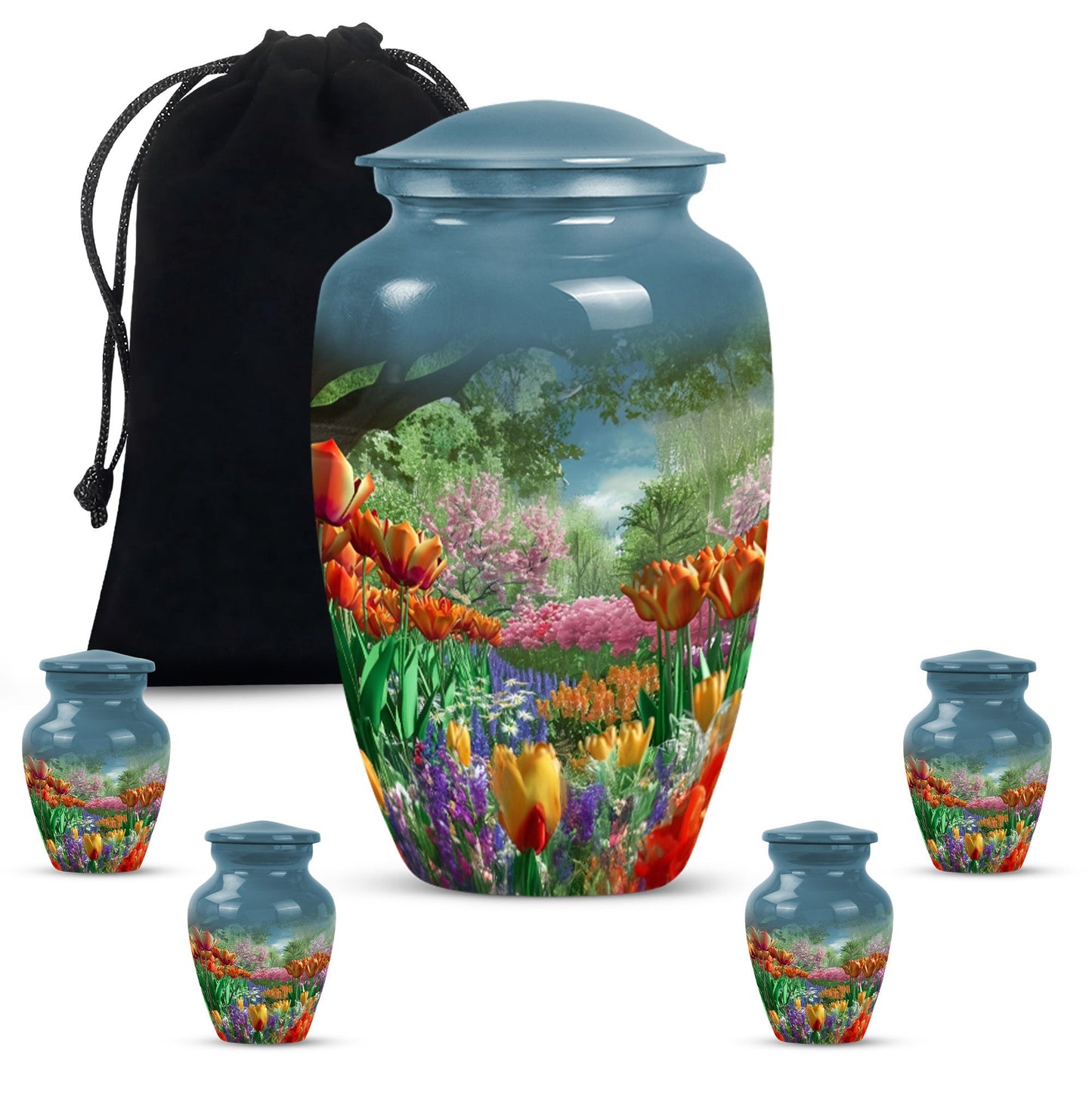  flowers urn for male 