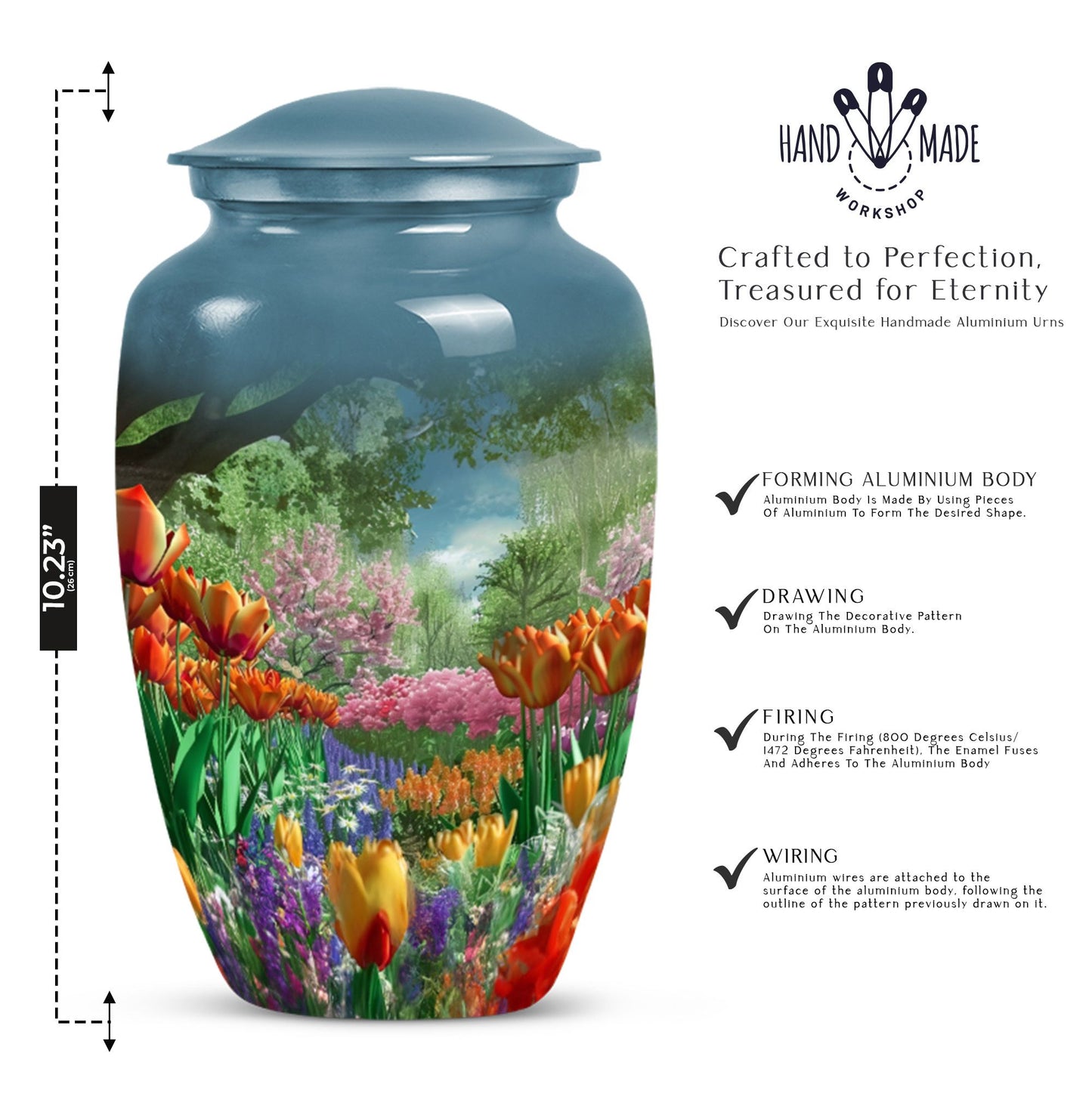  flowers urn for male 