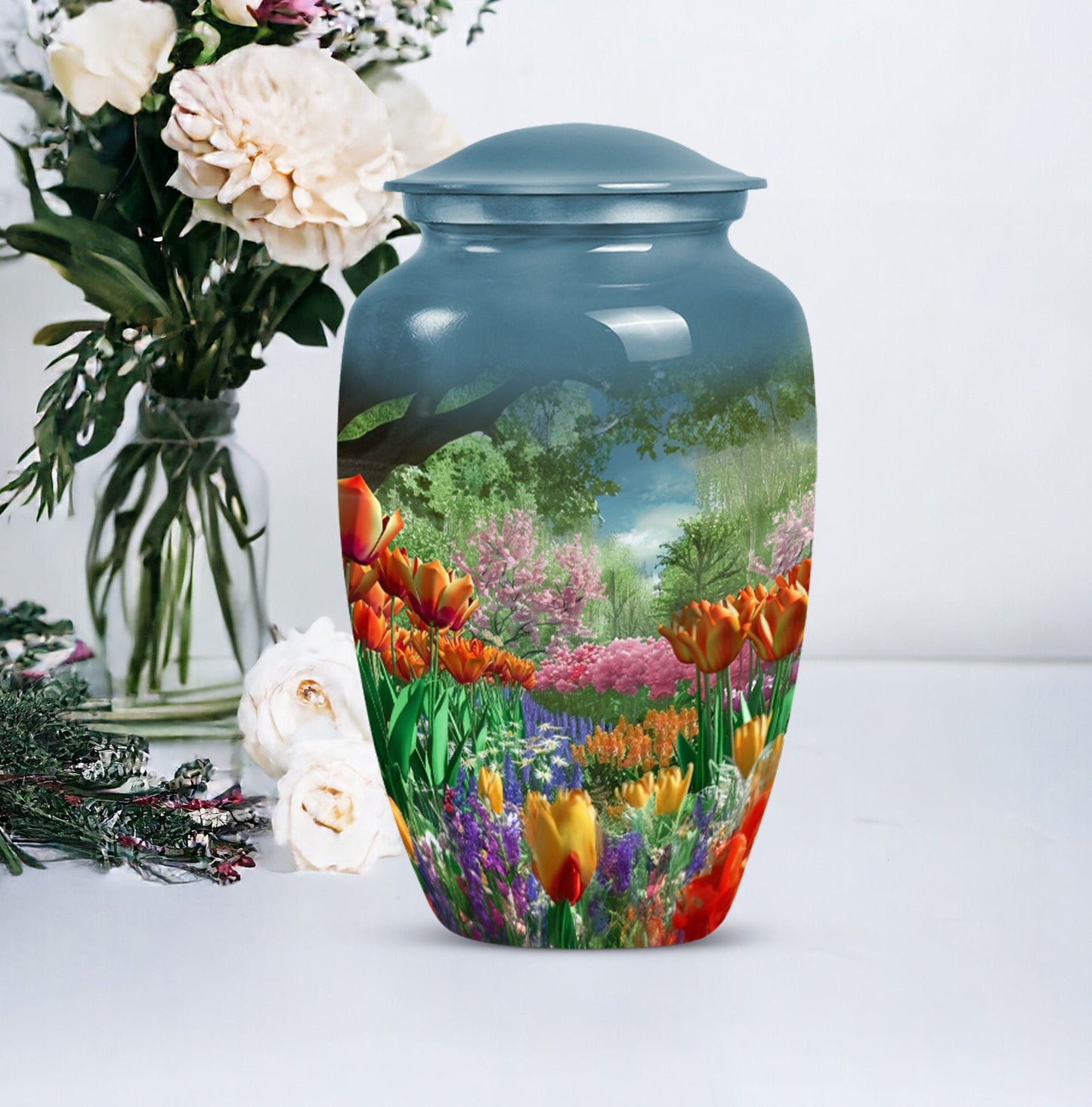  flowers urn for male 