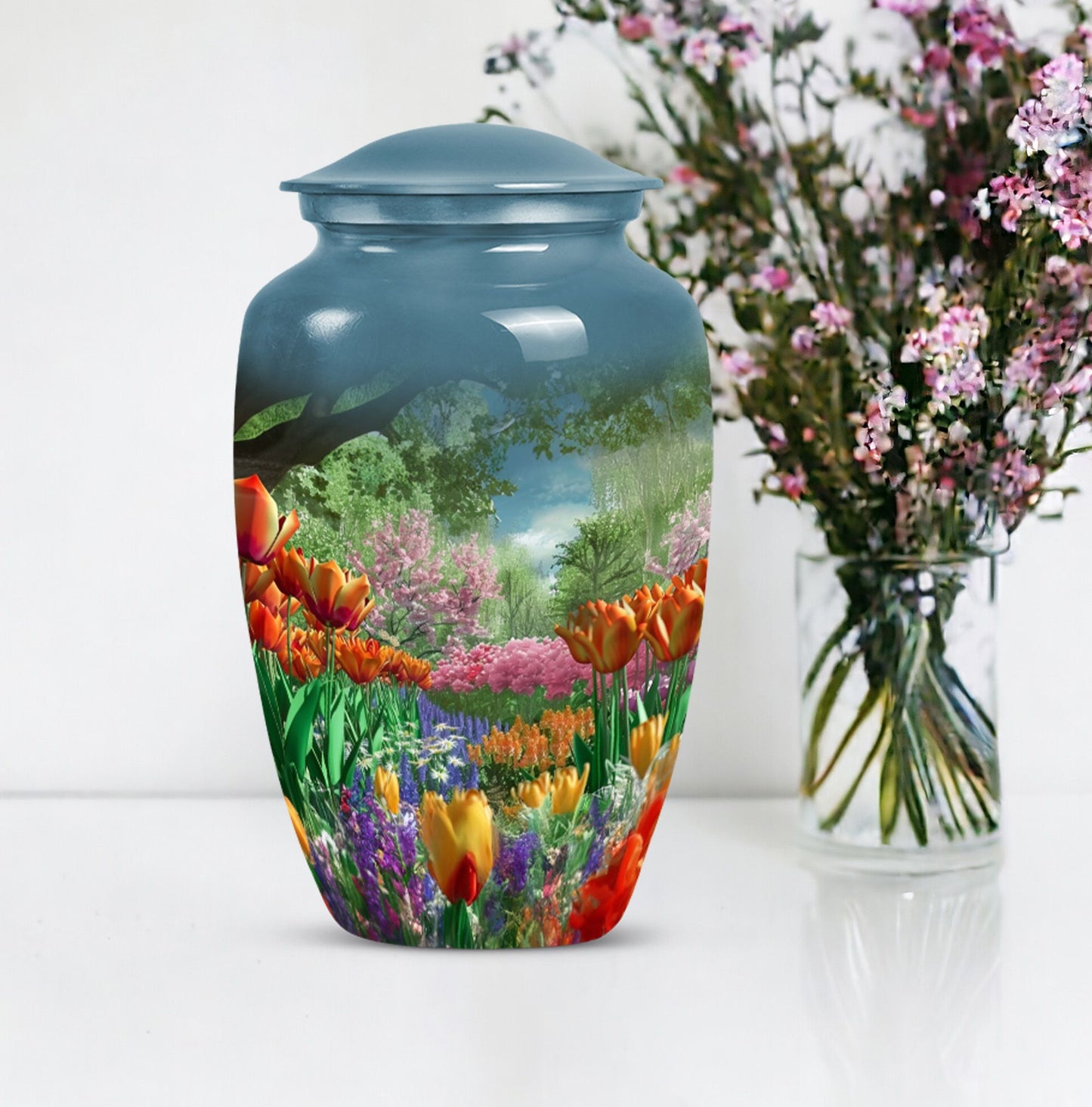  flowers urn for male 