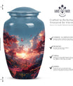 10-inch pink butterfly urn designed for cremations, 