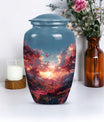 10-inch pink butterfly urn designed for cremations, 
