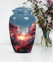 10-inch pink butterfly urn designed for cremations, 