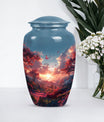 10-inch pink butterfly urn designed for cremations, 
