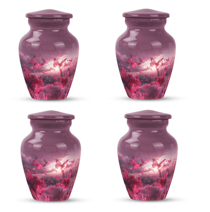 pink butterfly urn for dad, large cremation urn