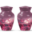 pink butterfly urn for dad, large cremation urn