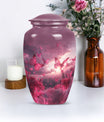 pink butterfly urn for dad, large cremation urn
