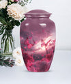 pink butterfly urn for dad, large cremation urn