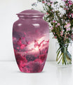 pink butterfly urn for dad, large cremation urn