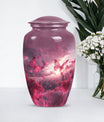 pink butterfly urn for dad, large cremation urn
