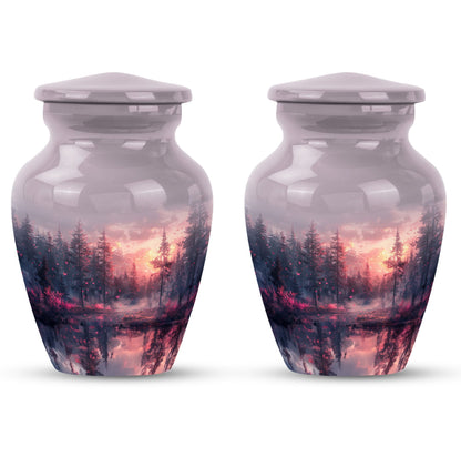 pink butterfly urn for ashes for women, funeral urn