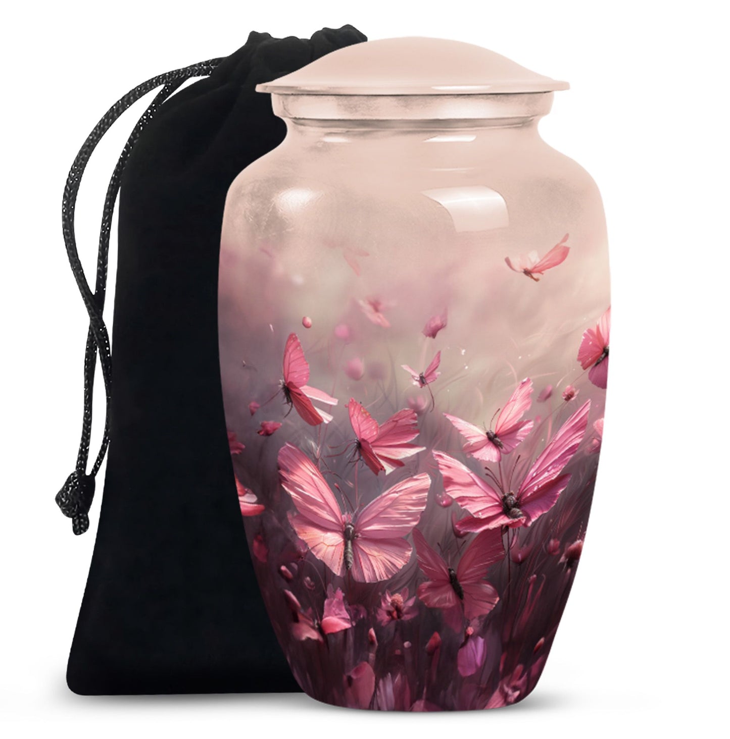 pink butterfly urn - Keepsake urn For Ashes
