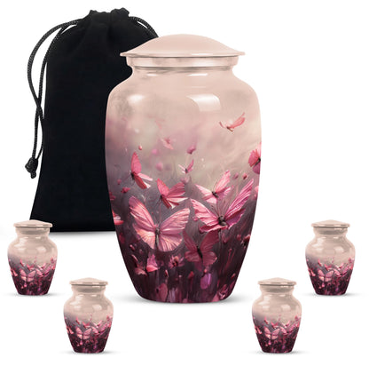 pink butterfly urn - Keepsake urn For Ashes