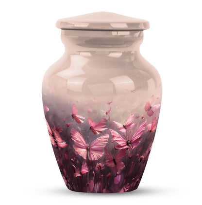 pink butterfly urn - Keepsake urn For Ashes