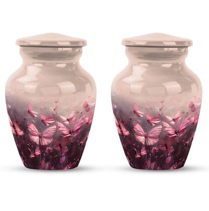 pink butterfly urn - Keepsake urn For Ashes